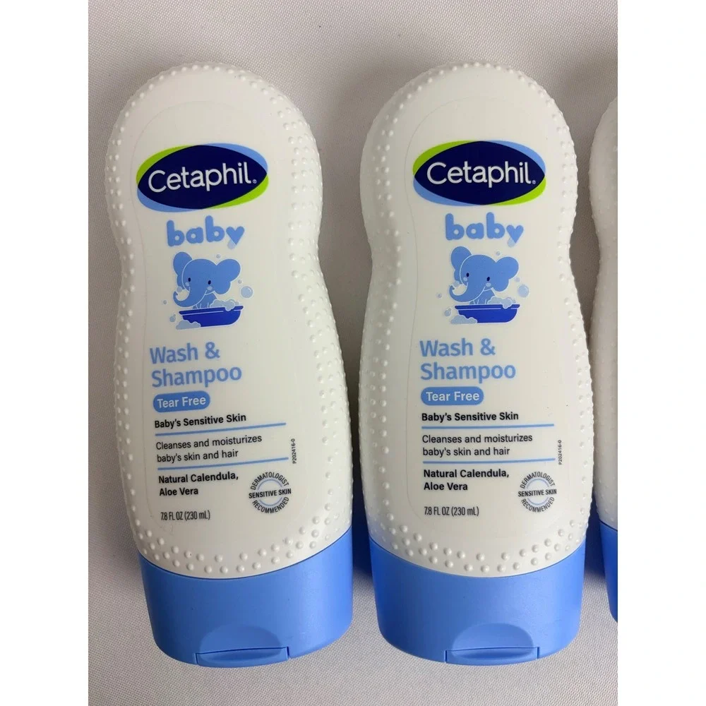 6 Pack Cetaphil Baby Wash & Shampoo with Natural Calendula Tear Free‎ 7.8oz Each